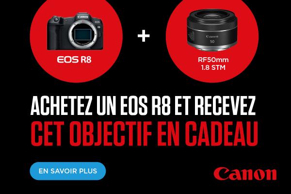 Canon EOS R8 + 50mm f1.8 GRATUIT